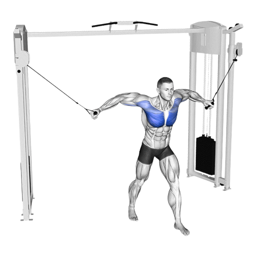 High Cable Crossover Starting Motion